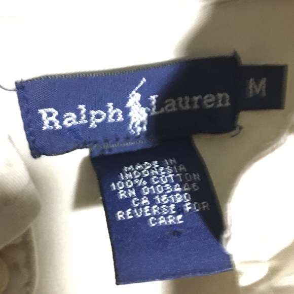 Ralph Lauren tan button down Boys (M) medium. - Picture 3 of 5